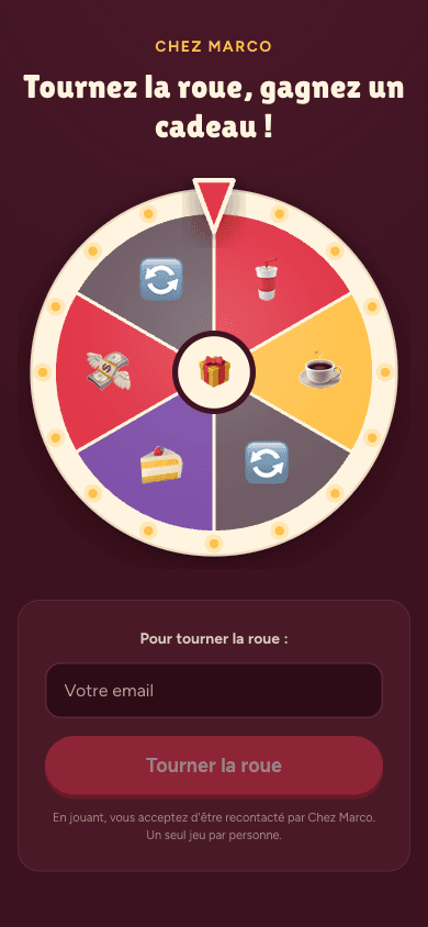 La roue Restospin sur un téléphone